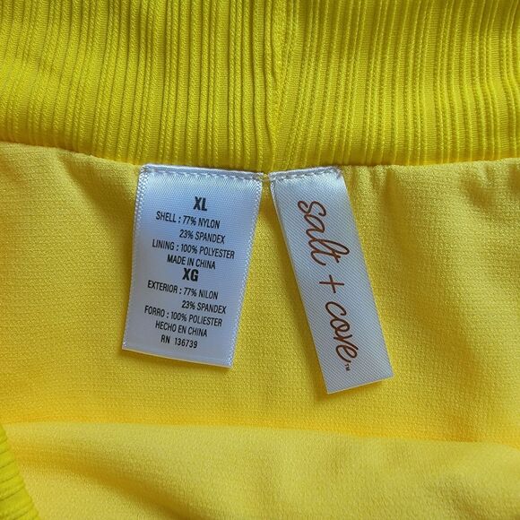 Salt + Cove Women's Size XL Yellow Ribbed Bikini Bottom NWT - Picture 3 of 5
